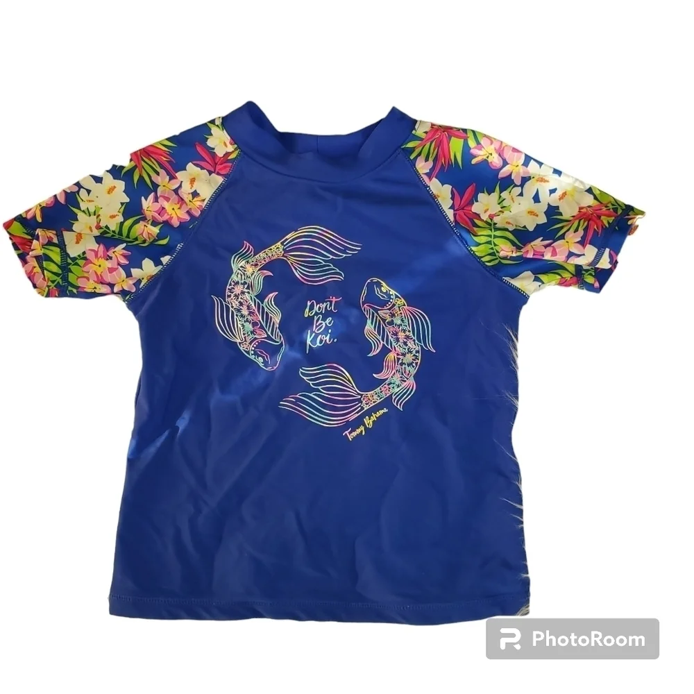 Tommy Bahama 2‎ Peice Blue/Floral Koi Fish Swim Set
